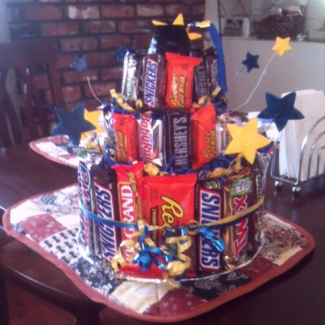 Graduation Gift Ideas For Nephew
 Candy bar cake for my nephew s 8th grade graduation