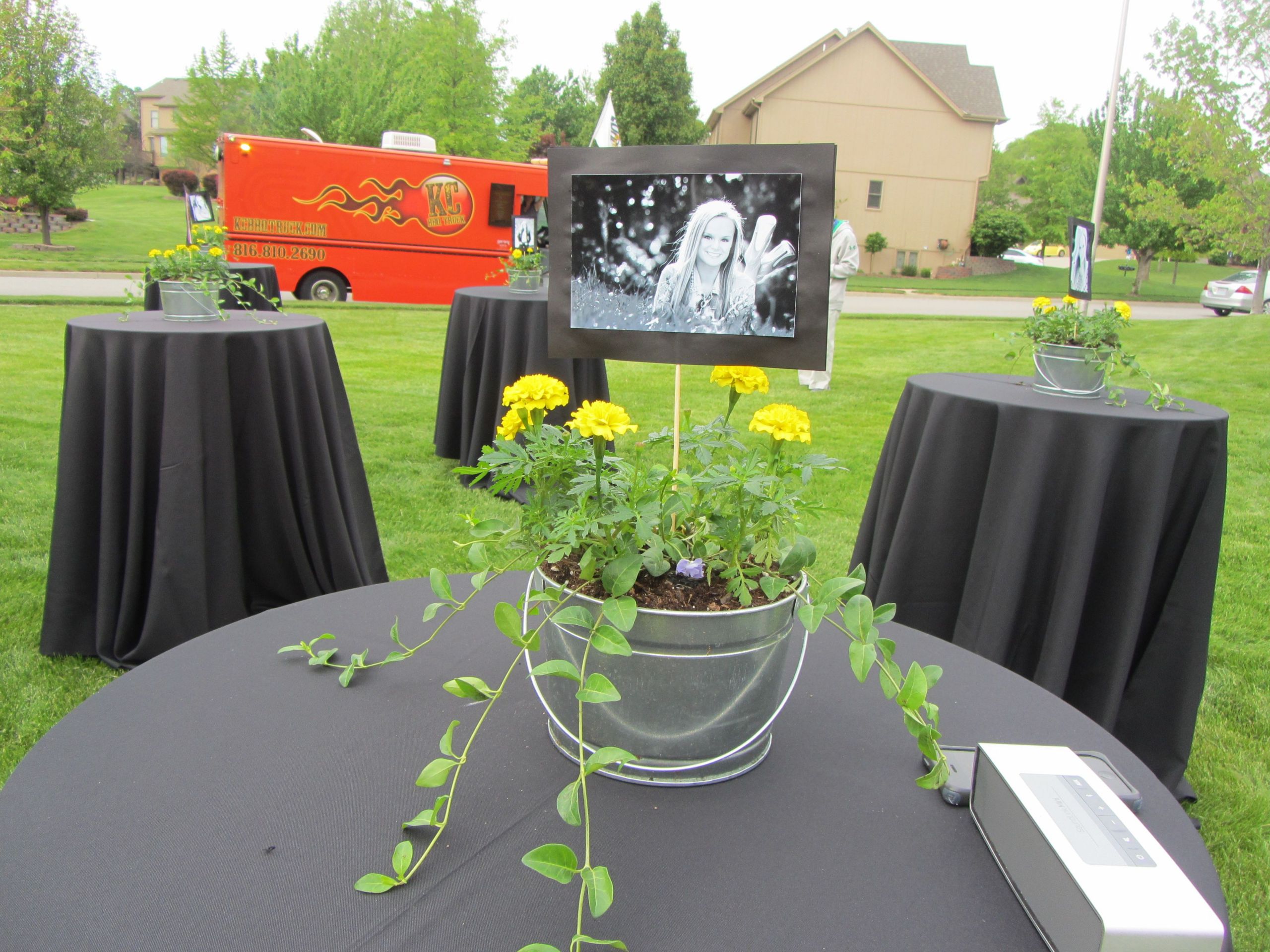 Graduation Outdoor Party Ideas
 Outdoor Graduation Party with Food Truck Black White