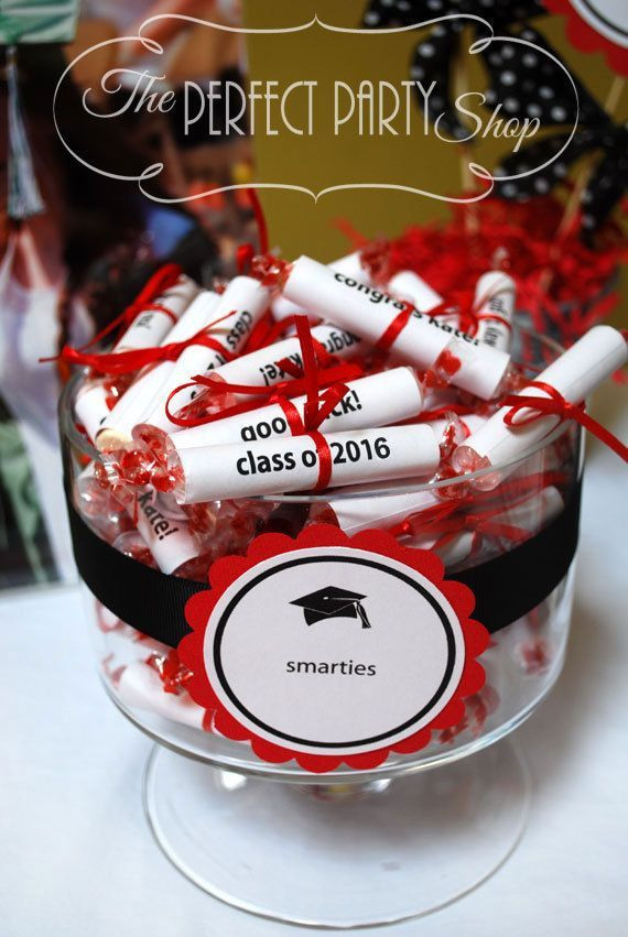 Graduation Party Favors Ideas
 Class of 2016 Graduation Party Smarties Diploma Candy