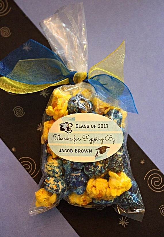 Graduation Party Favors Ideas
 18 Class Color Popcorn Personalized Graduation Party favors