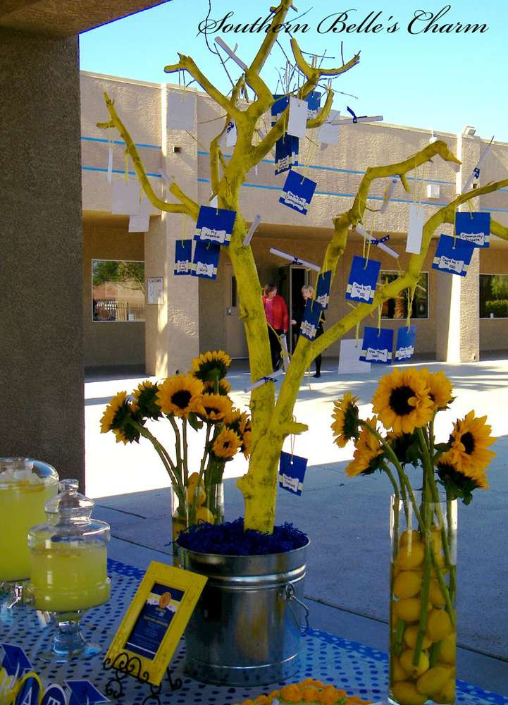 Graduation Party Ideas Blue And Gold
 Blue & Yellow Graduation End of School Party Ideas