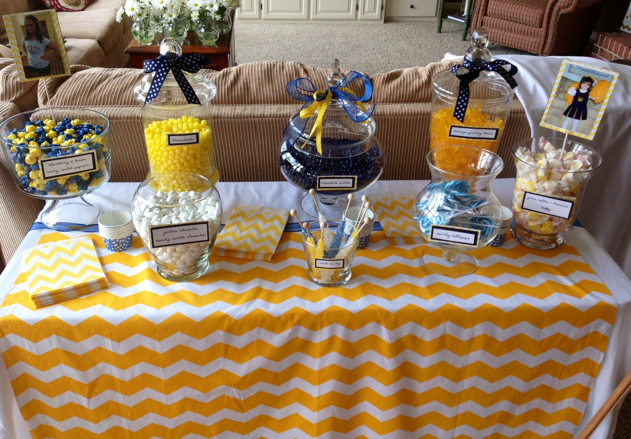 Graduation Party Ideas Blue And Gold
 Pin on My Grey & Yellow Graduation Party