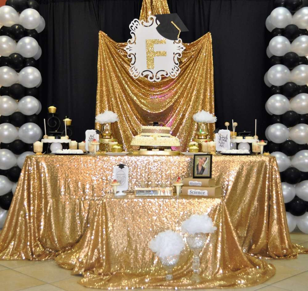 Graduation Party Ideas Blue And Gold
 Gold and black graduation party See more party planning
