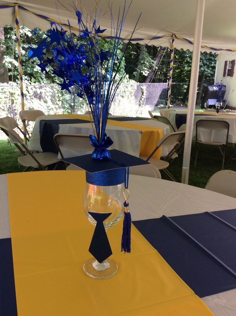 Graduation Party Ideas Blue And Gold
 Royal Blue and Gold Graduation Party by EV Events and