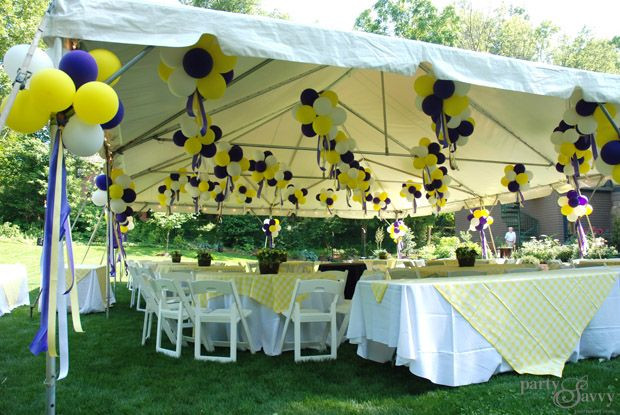 Graduation Party Ideas In The Backyard
 A Purple & Gold Graduation Party
