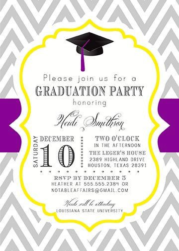 Graduation Party Invitation Wording Ideas
 Graduation Party Senior High School College Graduation
