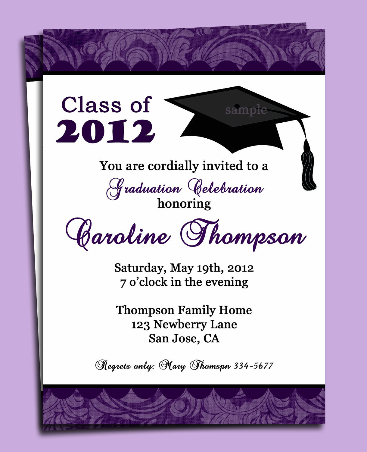 Graduation Party Invitation Wording Ideas
 Graduation Party or Announcement Invitation Printable or