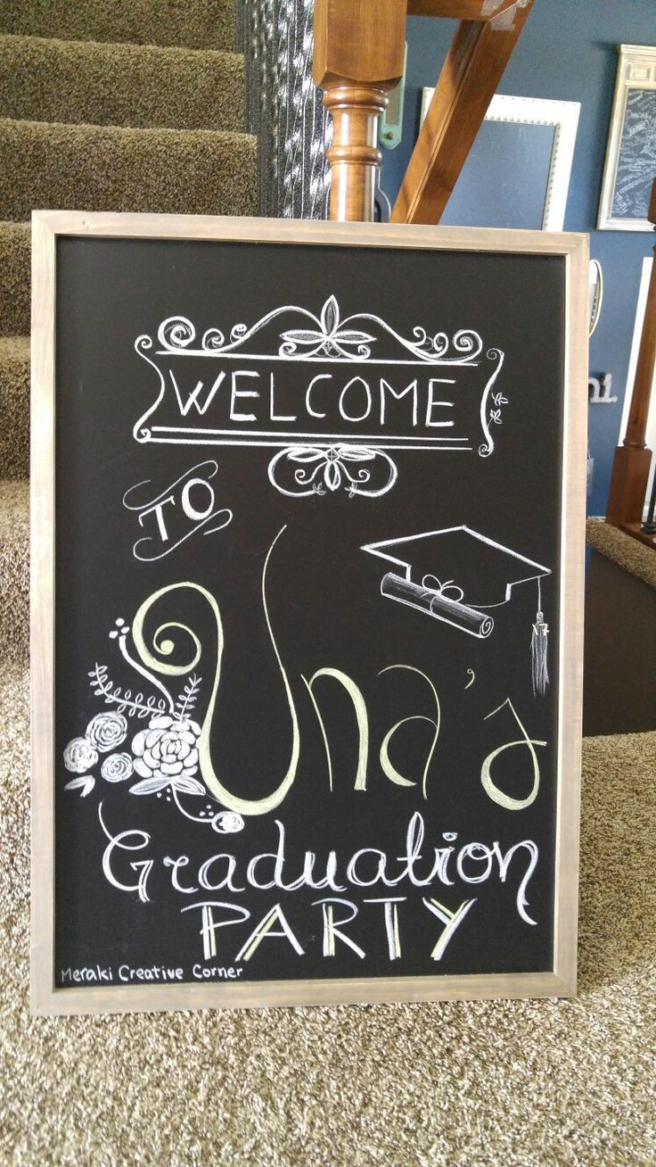 Graduation Party Sign In Ideas
 Graduation party chalkboard Wel e sign