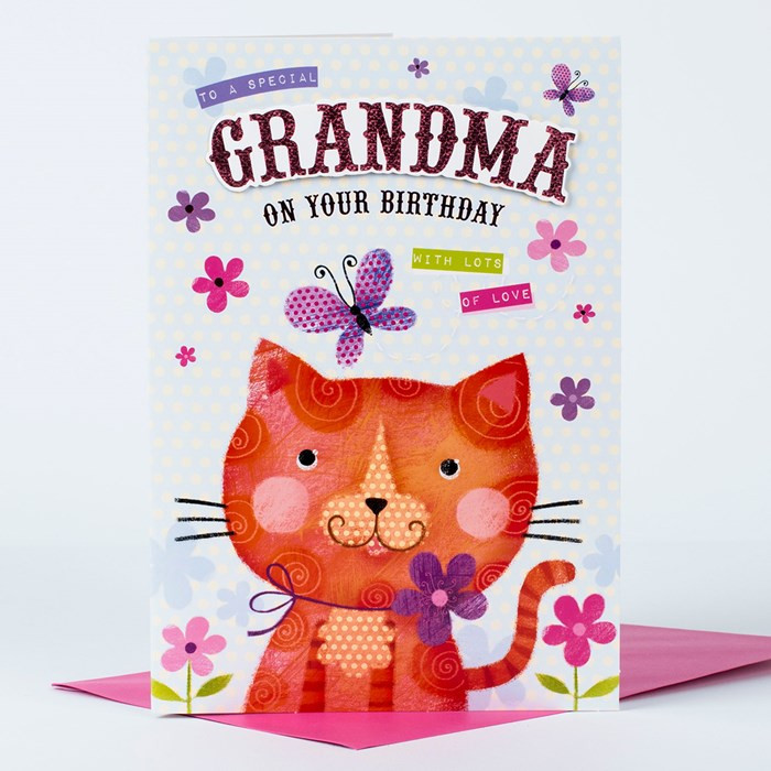 Grandma Birthday Card
 Birthday Card Grandma Cat