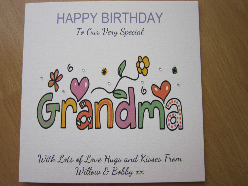 Grandma Birthday Card
 Personalised Handmade Birthday Card Grandma 60th 65th