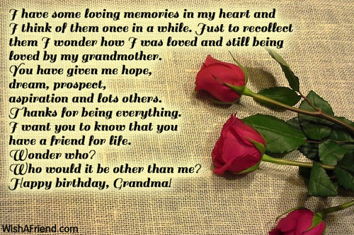 Grandma Birthday Wishes
 Birthday Wishes For Grandmother
