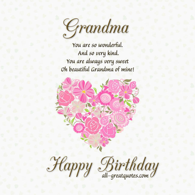 Grandma Birthday Wishes
 Grandma Happy Birthday s and for