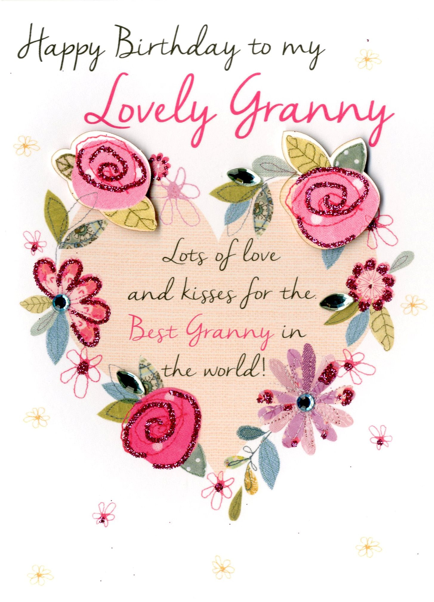 Grandma Birthday Wishes
 Lovely Granny Happy Birthday Greeting Card Second Nature