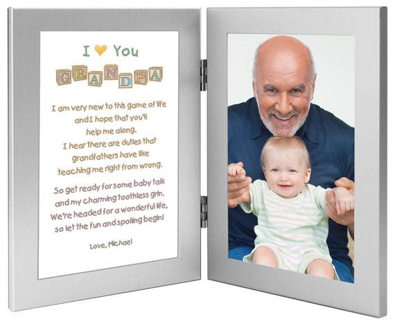Grandpa Gift Ideas From Baby
 New Grandfather To My Grandpa Poem Birthday Christmas or
