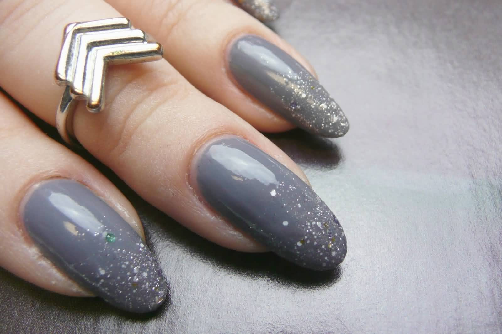 Gray Glitter Nails
 55 Stunning Gray Nail Art Design Ideas