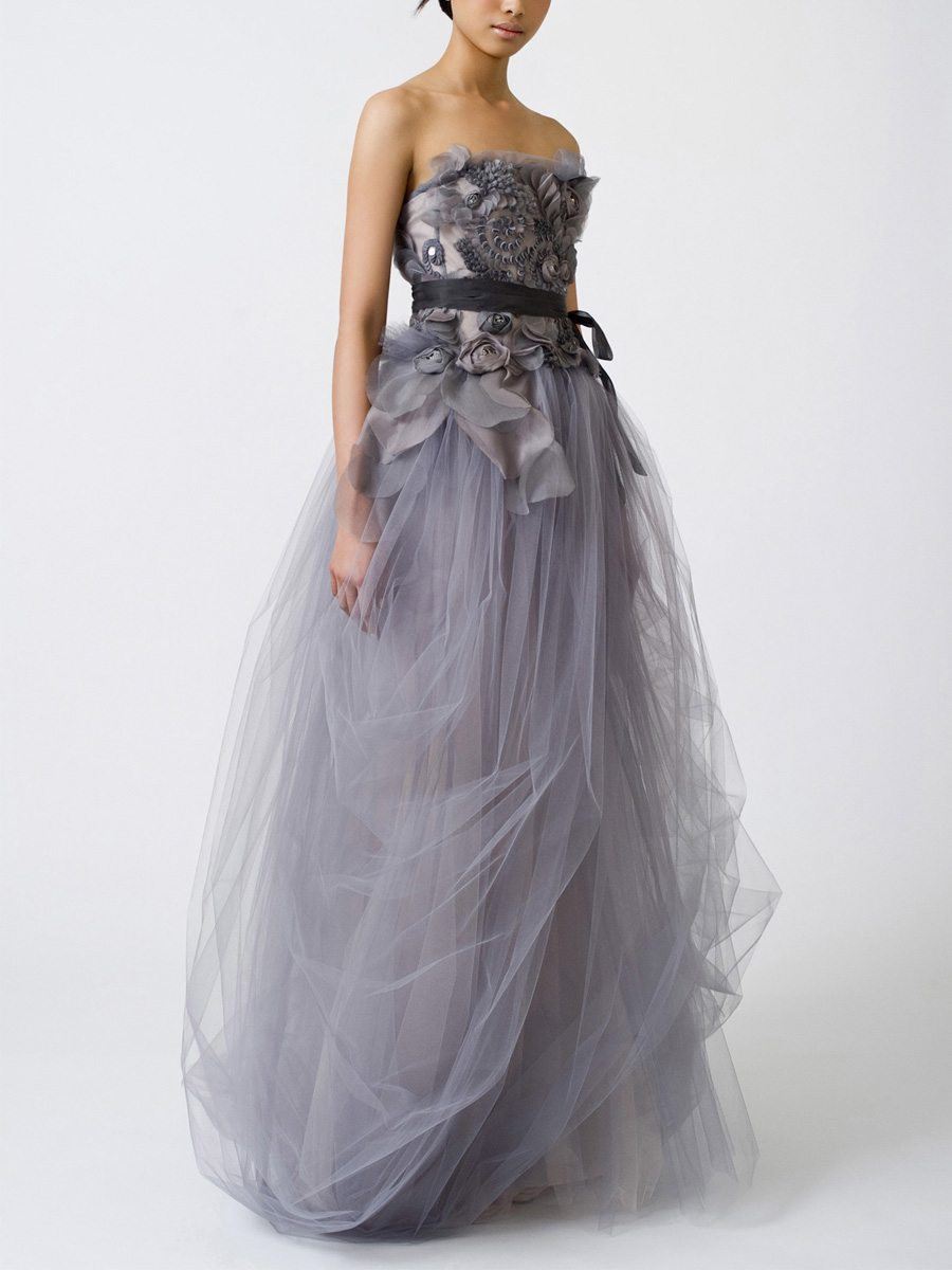 Gray Wedding Dress
 Team Wedding Blog Colorful Wedding Gowns Silver Inspiration