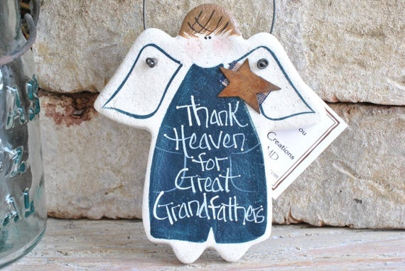 Great Gift Ideas For Grandfather
 Great Grandfather Gift Salt Dough Father s Day Ornament