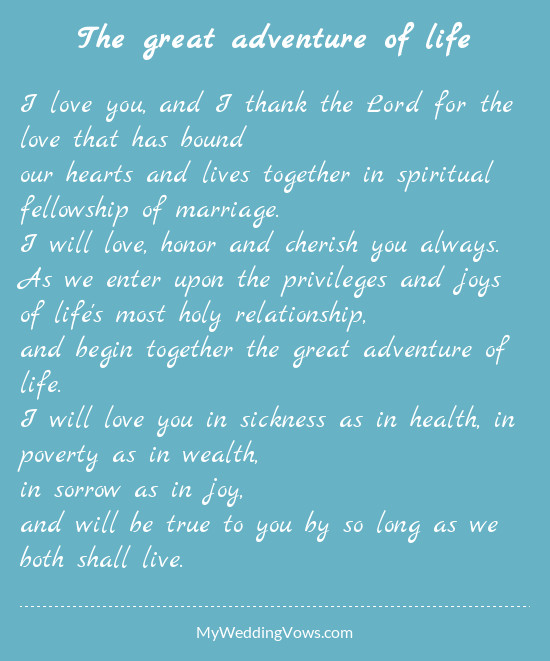 Great Wedding Vows
 20 Traditional Wedding Vows Example Ideas You ll Love