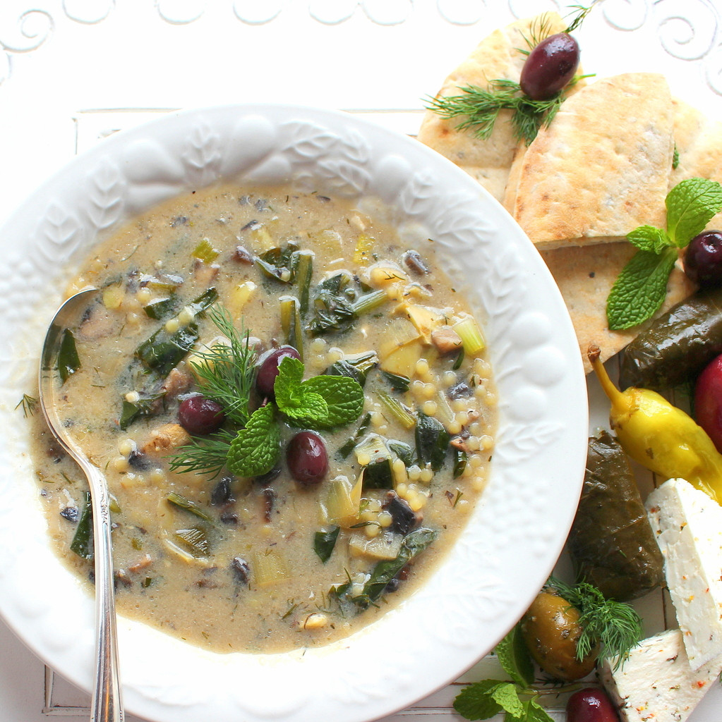 Greek Vegetarian Recipes
 Ve arian Magiritsa Greek Easter Soup for SundaySupper