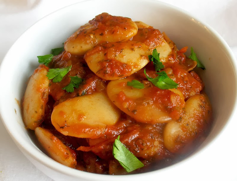 Greek Vegetarian Recipes
 Gigantes Simmered in a Garlicky Tomato Sauce Fassoulia