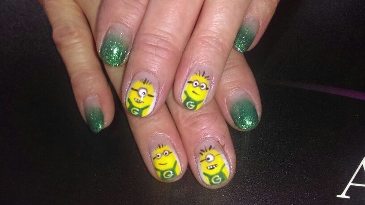 Green Bay Packer Nail Designs
 1000 images about Nails on Pinterest