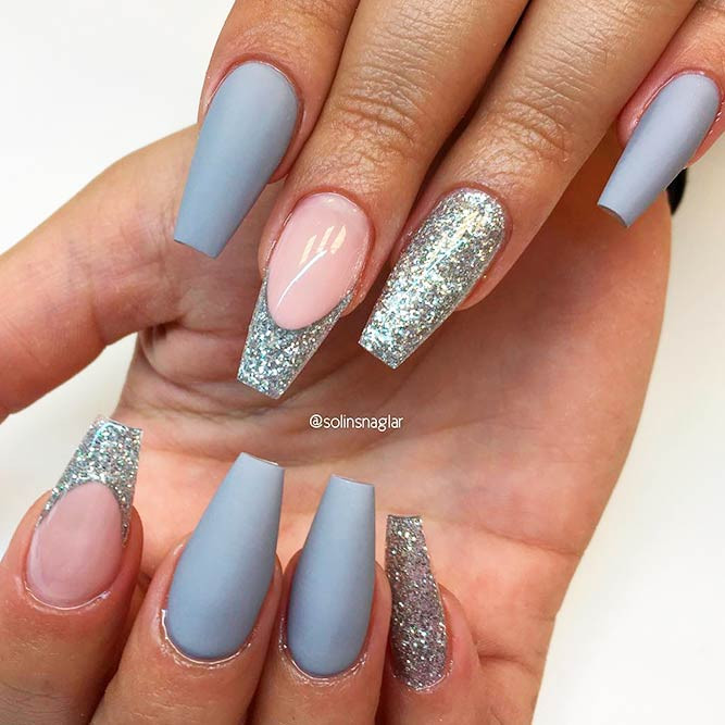 Grey Glitter Nails
 27 Grey Nails Ideas To Fall In Love With