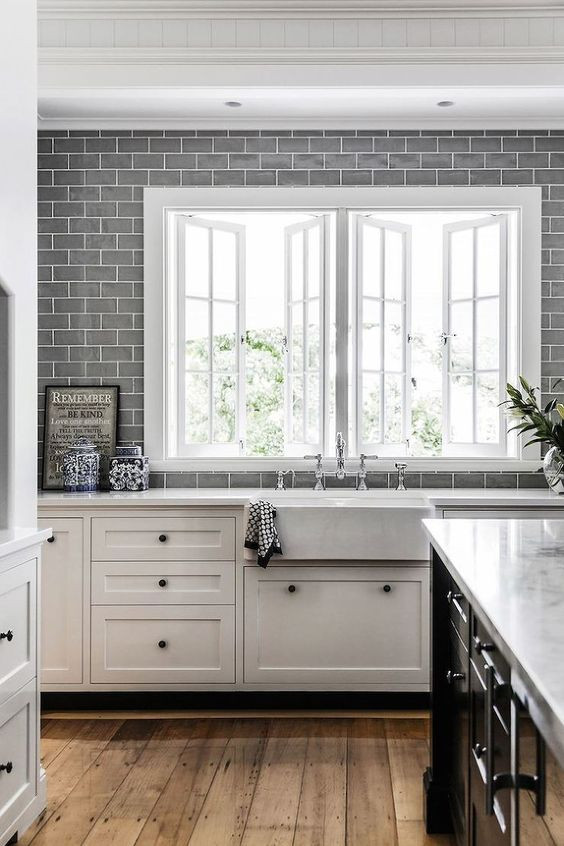 Grey Kitchen Tile
 35 Ways To Use Subway Tiles In The Kitchen DigsDigs