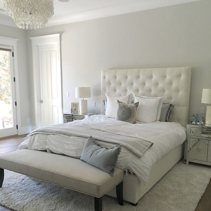 Grey Paint Colors For Bedroom
 Paint color is Silver Drop from Behr Beautiful light warm