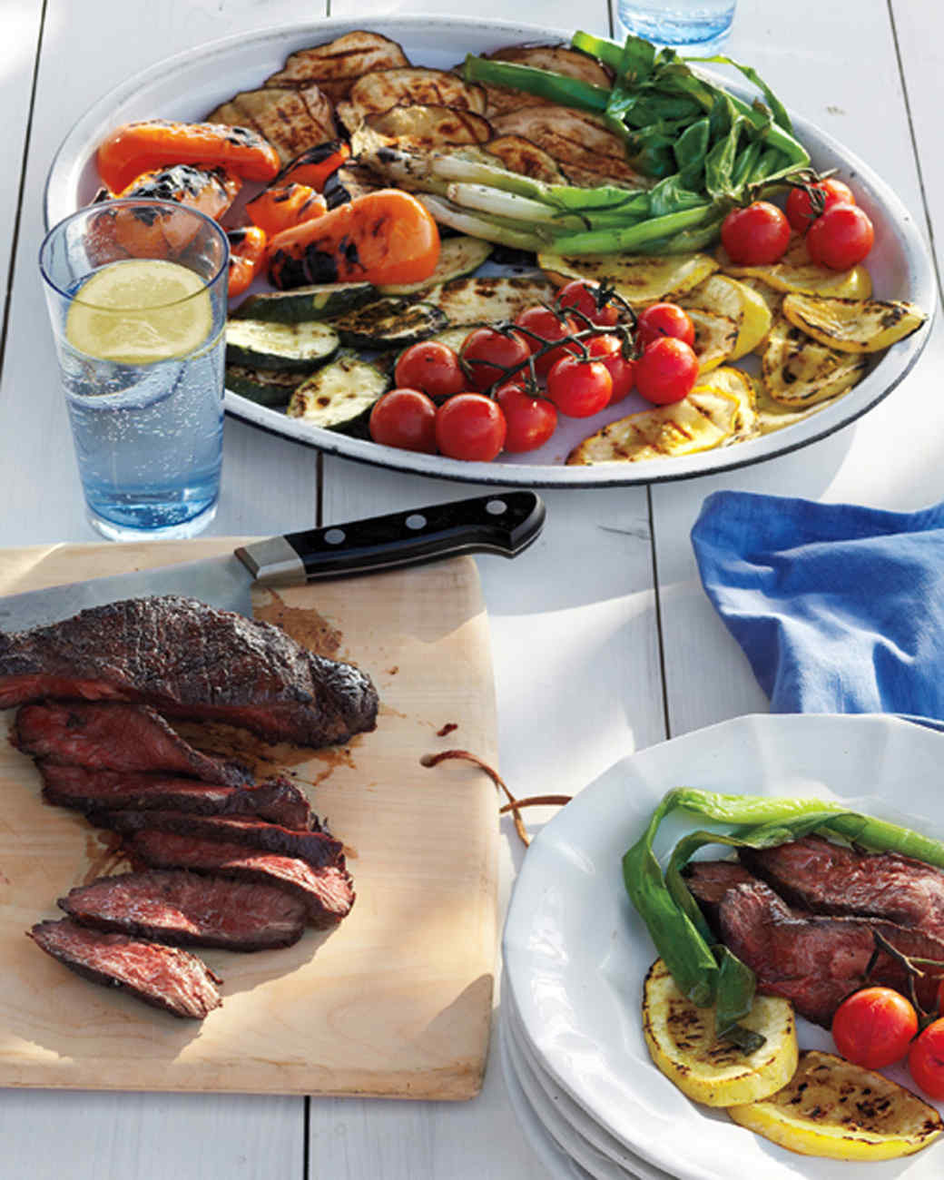 Grilled Dinner Ideas
 Grilled Steak and Summer Ve able Salad Recipe