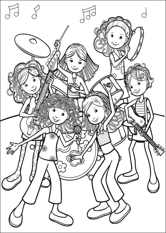 Groovy Girls Coloring Pages
 Kids n fun
