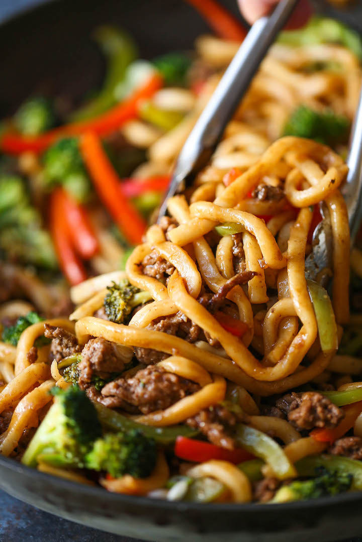 Ground Beef And Vegetable Stir Fry
 Ground Beef Noodle Stir Fry Damn Delicious