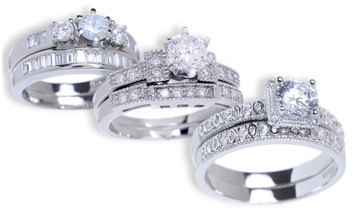 Groupon Wedding Rings
 Engagement and Wedding Ring Set