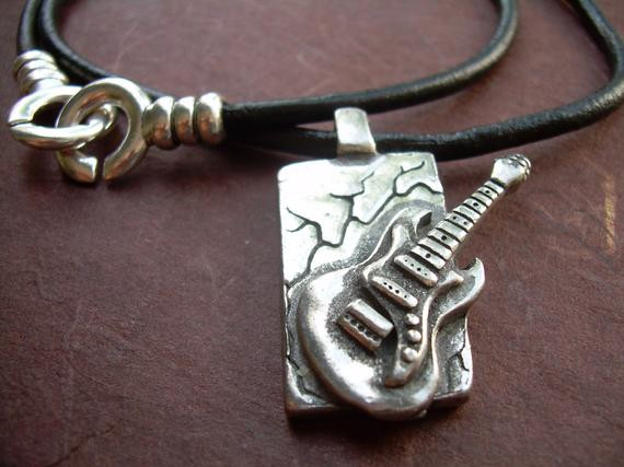 Guitar Necklace For Guys
 Guitar Necklace Guitar Pendant Guitar Jewelry Mens