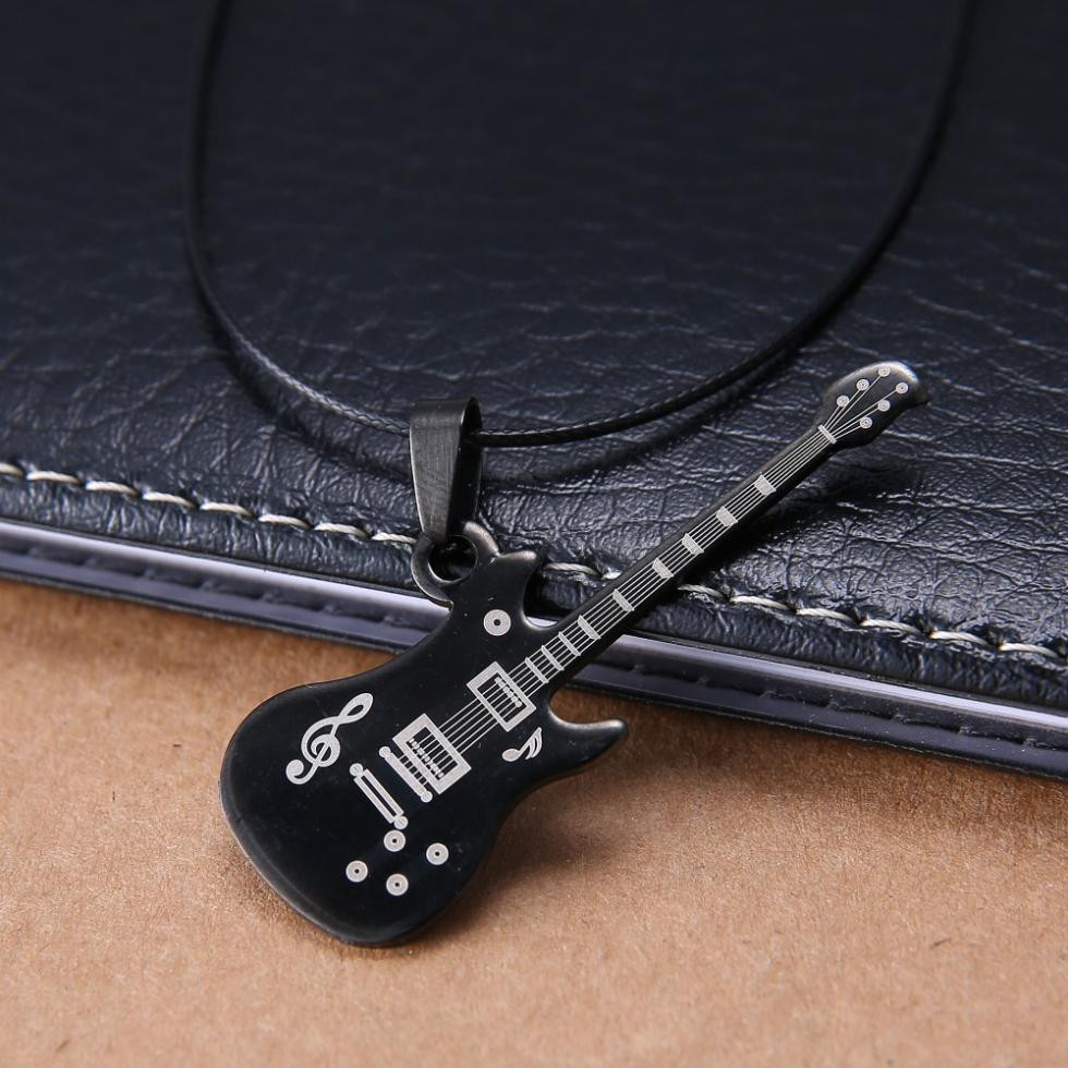 Guitar Necklace For Guys
 Aliexpress Buy The guitar Men s Jewelry Gift 316L