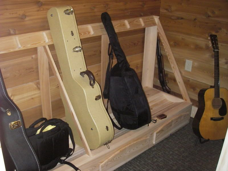 Guitar Rack DIY
 Guitar Case Storage Rack in 2019