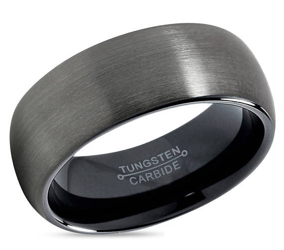 Gunmetal Wedding Rings
 GUNMETAL Mens Wedding Band Wedding Ring Tungsten Ring