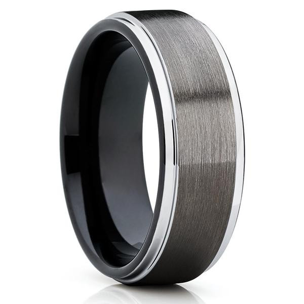 Gunmetal Wedding Rings
 handmade tungsten ring gunmetal tungsten ring tungsten