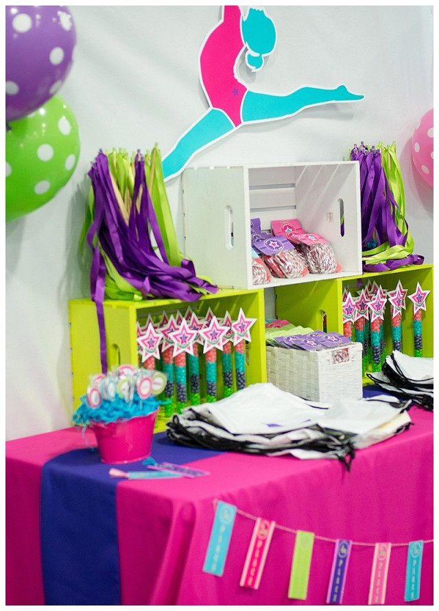 Gym Birthday Party Ideas
 A Bright and Colorful Gymnastics Birthday Party Anders