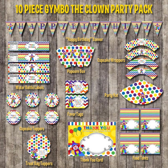 Gymboree Birthday Party Cost
 INSTANT DOWNLOAD Gymboree Gymbo the Clown by