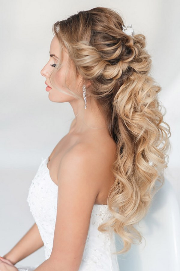 Hair Down Hairstyles For Wedding
 40 Stunning Half Up Half Down Wedding Hairstyles with