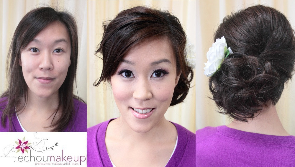 Hair Or Makeup First For Wedding
 weddingke up hairial before after christine