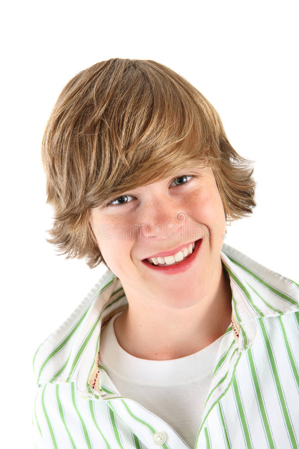 Haircuts For Boys With Long Hair
 Smiling Teen boy stock image Image of hair fashion