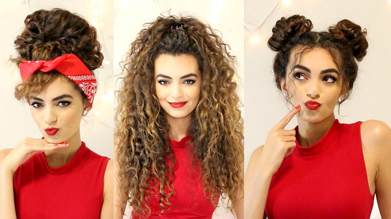 Haircuts For Semi Curly Hair
 CURLY Hairstyles For A SEMI BAD Hair Day