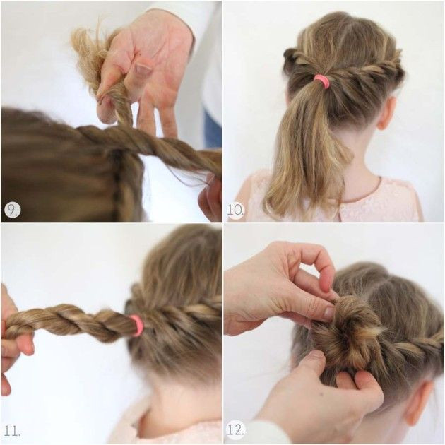 Hairstyle For Little Girl Step By Step
 Twisted crown ballerina bun tutorial I realize this is