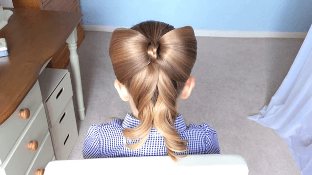 Hairstyle For Little Girls With Long Hair
 25 Cute Hair Bow Hairstyles for La s SheIdeas