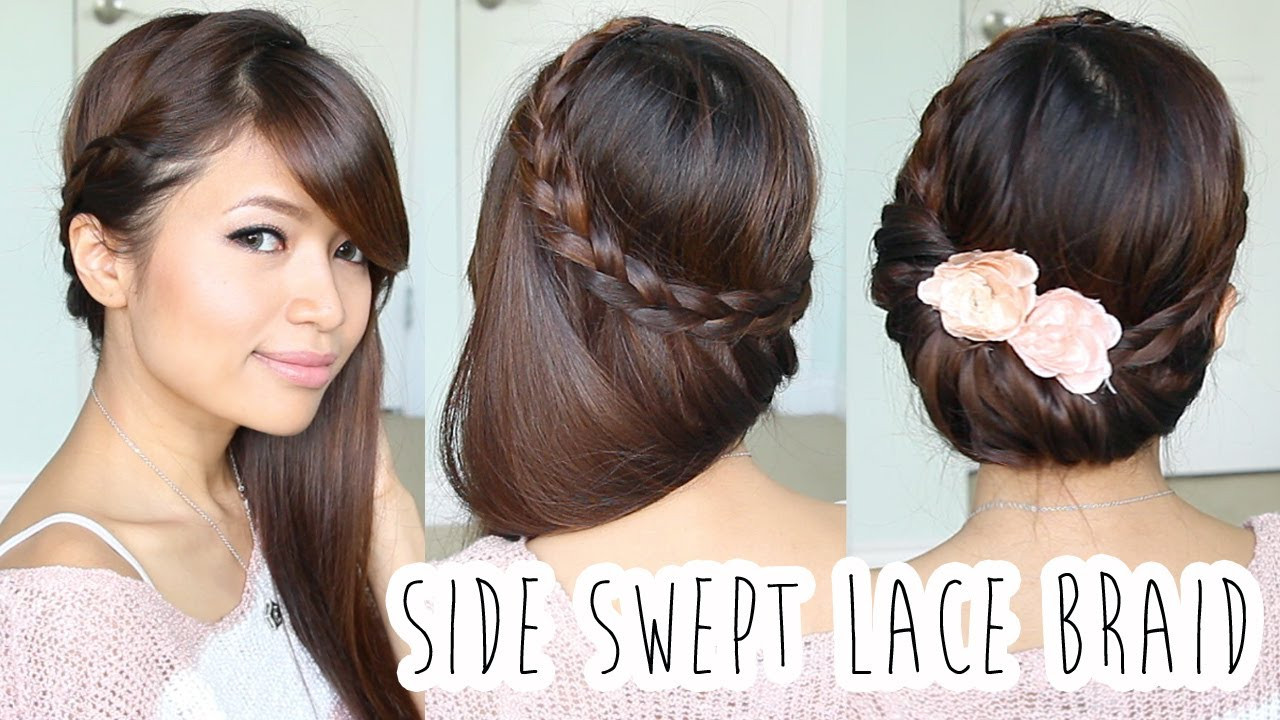 Hairstyle Tutorials For Short Hair
 Fold over Lace Braid Updo Hairstyle Hair Tutorial