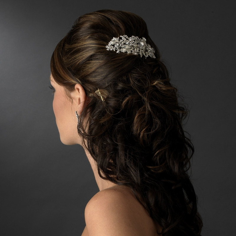 Hairstyles For Going To A Wedding
 Vintage Silver Clear Crystal & Rhinestone Bridal Hair b