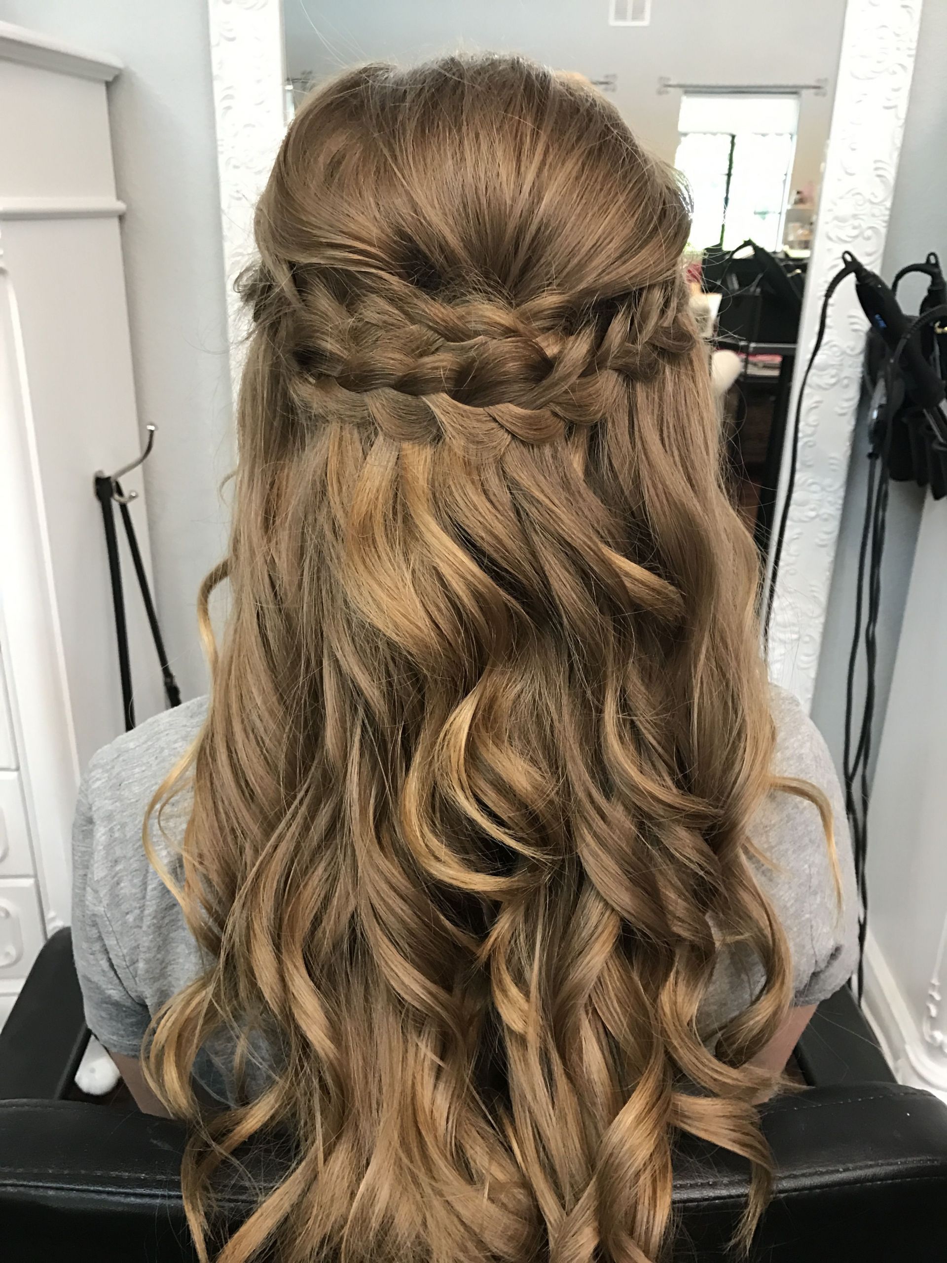 Hairstyles For Prom Up
 Braided half up half down prom hair