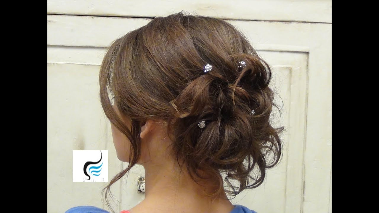 Hairstyles For Prom Up
 Soft Curled Updo for Long Hair Prom or Wedding
