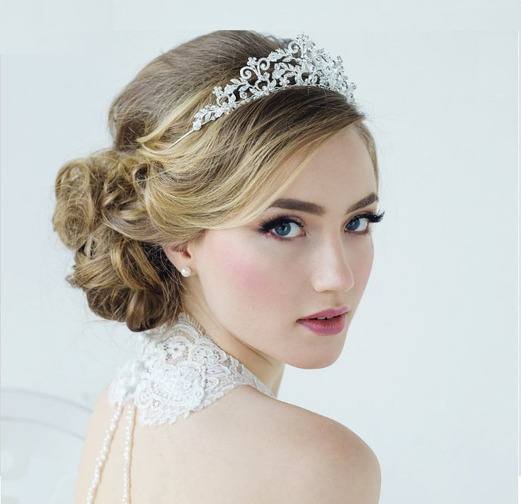 Hairstyles With Tiaras For Brides
 240 best images about Fabulous Tiaras for your Wedding or
